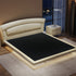 Aldis Microfiber Leather Modern Floating Bed Frame