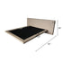 Aleph Microfiber Leather Wide Headboard Floating Bed Frame