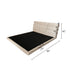 Bardot Suede Fabric Modern Floating Bed Frame