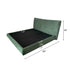 Barnett Wide Upholstered Headboard Suede Fabric Modern Bed Frame