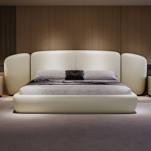 Calgary Technical Fabric Luxury Wide Headboard Bed Frame