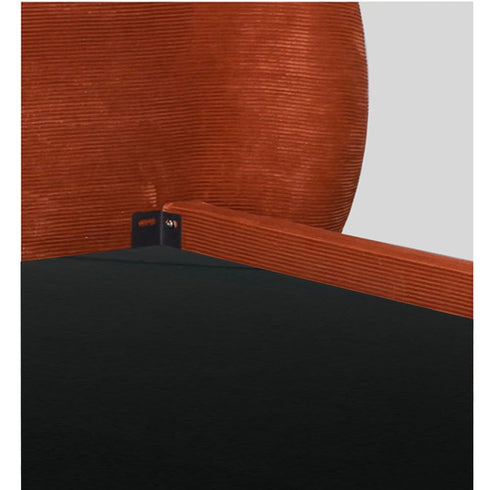 Blaine Corduroy Fabric Modern Wide Headboard Bed Frame