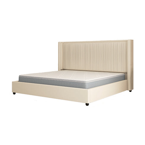 Cade Velvet Modern High Headboard Bed Frame