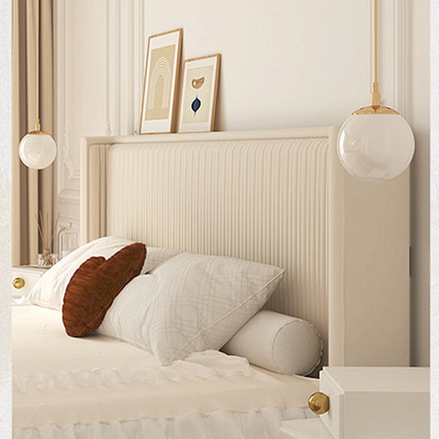 Cade Velvet Modern High Headboard Bed Frame