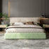 Caelan Modern Suede Fabric Upholstered Headboard Bed Frame