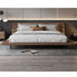 Caiden Calf Leather Minimalist Simple Bed Frame With Legs