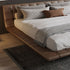 Caiden Calf Leather Minimalist Simple Bed Frame With Legs