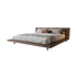 Caiden Calf Leather Minimalist Simple Bed Frame With Legs