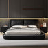 Calais Microfiber Leather Thick Headboard Luxury Bed Frame