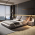 Calais Microfiber Leather Thick Headboard Luxury Bed Frame