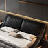 Calais Microfiber Leather Thick Headboard Luxury Bed Frame