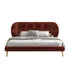 Calderon Velvet Wide Headboard Modern Bed Frame