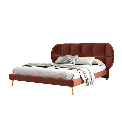 Calderon Velvet Wide Headboard Modern Bed Frame