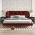 Calderon Velvet Wide Headboard Modern Bed Frame