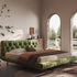 Castro Modern Velvet Fabric Upholstered Bed Frame