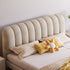 Cato Velvet Bed Frame Stripe Pattern Headboard