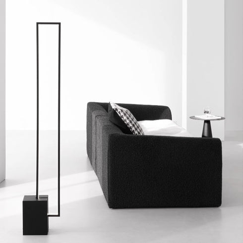 Caton Black+White Boucle 3 Seater Sofa Minimalist Couch