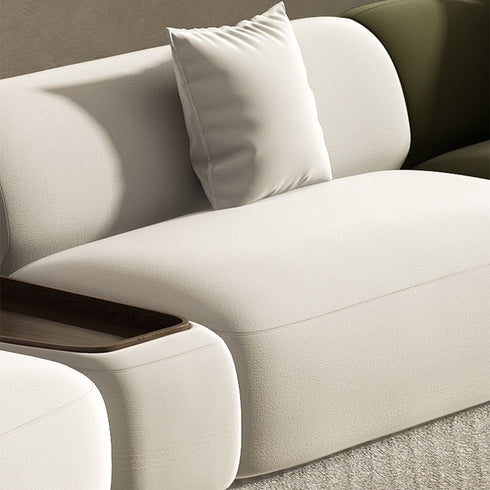 Channer Velvet Luxury 4 Modules Sectional Arm Sofa 5-Seater Reception Sofa