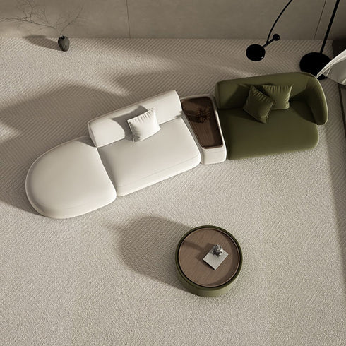 Channer Velvet Luxury 4 Modules Sectional Arm Sofa 5-Seater Reception Sofa