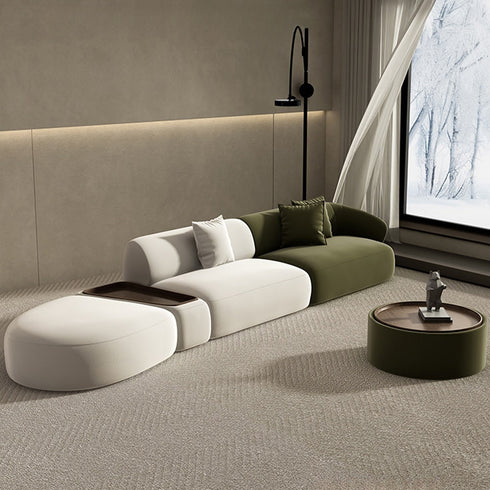 Channer Velvet Luxury 4 Modules Sectional Arm Sofa 5-Seater Reception Sofa