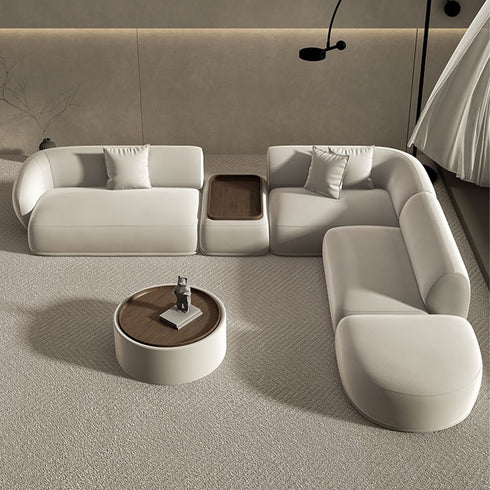 Charley Velvet Luxury 5 Modules Sectional Arm Sofa Corner Reception Sofa