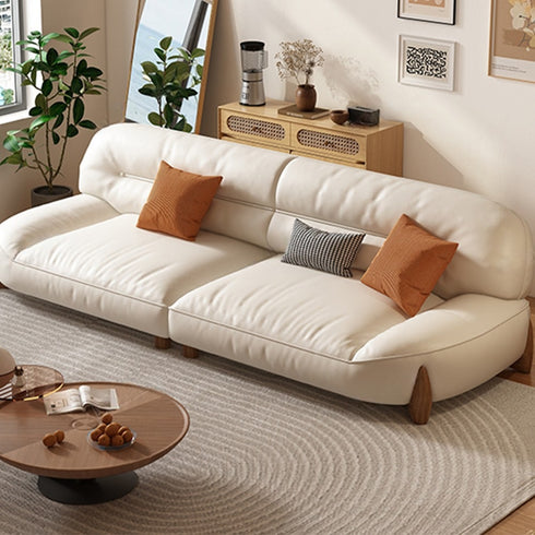 Chaucer Modern Microfiber Leather 2-Pieces Sofa 4-Seater Sofa