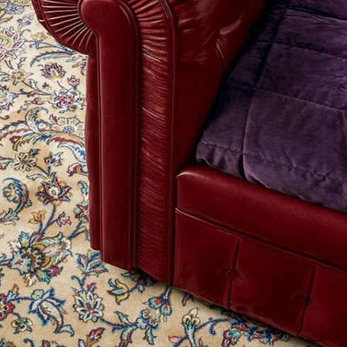 Chayston Buckle Design Luxury High Headboard Oil Wax Leather Bed Frame