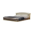 Chelsea Arc-shaped Headboard Calf Leather Floating Bed Frame