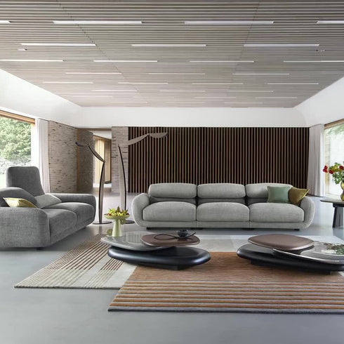 Chenille Fabric Loveseat Sofa Foldable Backrest Couch