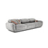 Chenille Gray Fabric 3 Seater Sofa Foldable Backrest Couch