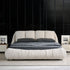 Choi Velvet Fabric Modern Upholstery Headboard Bed Frame