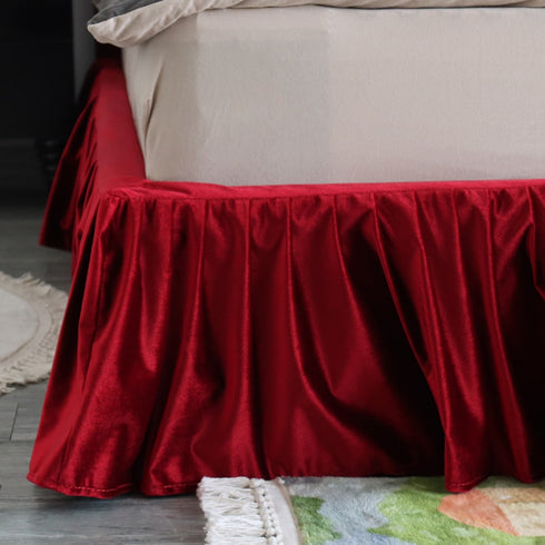 Ciel Velvet High Headboard Vintage Luxury Bed Frame