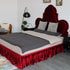 Ciel Velvet High Headboard Vintage Luxury Bed Frame