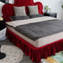 Ciel Velvet High Headboard Vintage Luxury Bed Frame