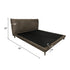 Circa Suede Fabric Modern Upholstered Bed Frame