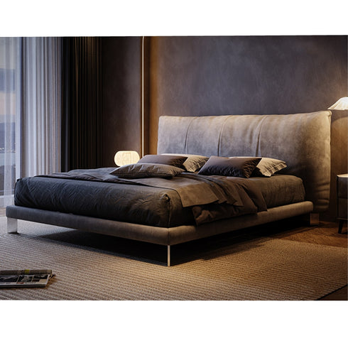 Circa Suede Fabric Modern Upholstered Bed Frame