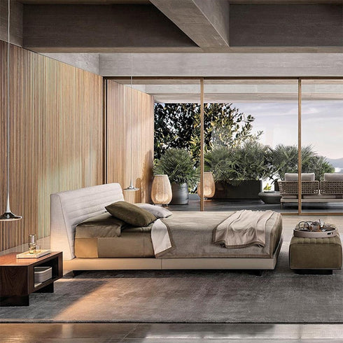 Citra Luxury Cotton Linen +Microfiber Leather Bed Frame