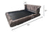 Davenport Suede Fabric Luxury Upholstered Headboard Bed Frame