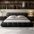Dawes Calf Leather Modern Low Headboard Bed Frame