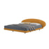 Divine Microfiber Leather Curved Headboard Modern Floating Bed Frame