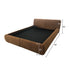 Domick Teddy Fleece Modern Low Headboard Bed Frame