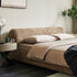 Domick Teddy Fleece Modern Low Headboard Bed Frame
