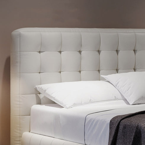 Donaver Microfiber Leather Minimalist Simple Floating Bed Frame