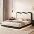 Dorsey Microfiber Leather Modern Floating Bed Frame