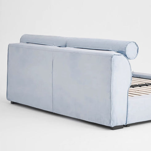Duri Suede Fabric Modern Bed Frame