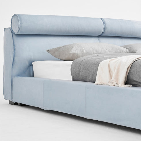 Duri Suede Fabric Modern Bed Frame