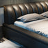 Edith Modern Design Calf Leather Bed Frame