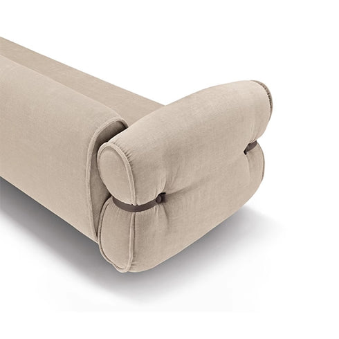 Elisha Matte Technical Cloth 4 Seater Arm Sofa with Pillows Modern Couch