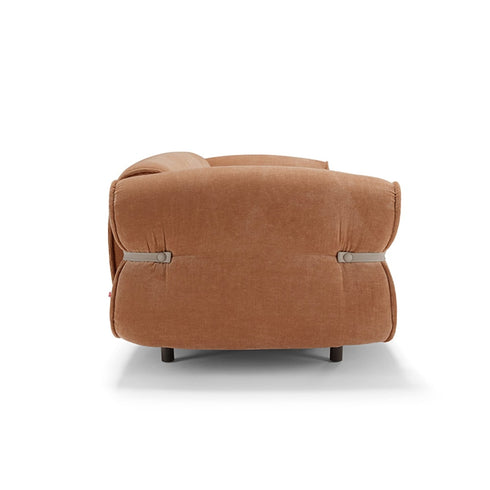 Elisha Matte Technical Cloth 4 Seater Arm Sofa with Pillows Modern Couch