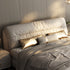 Esther Calf Leather Modern Luxurious Upholstered Headboard Bed Frame